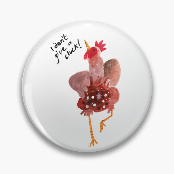Item preview, Humorous quote t-shirt I don't give a cluck! Watercolour chicken designed and sold by paintandpestle.