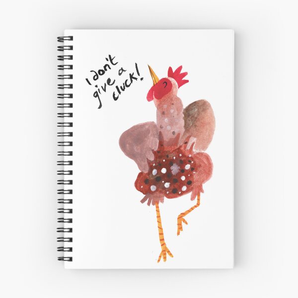 Item preview, Humorous quote t-shirt I don't give a cluck! Watercolour chicken designed and sold by paintandpestle.