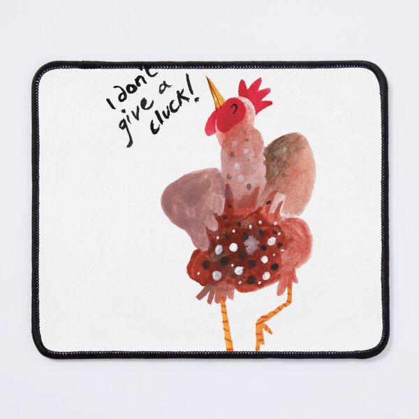 Item preview, Humorous quote t-shirt I don't give a cluck! Watercolour chicken designed and sold by paintandpestle.