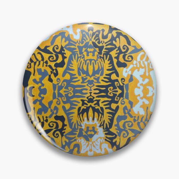 Item preview, symmetry, abstract pattern, hypnotic, festival, yellow, black, organic, painterly designed and sold by JoannaLasGalery.