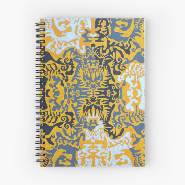Item preview, symmetry, abstract pattern, hypnotic, festival, yellow, black, organic, painterly designed and sold by JoannaLasGalery.