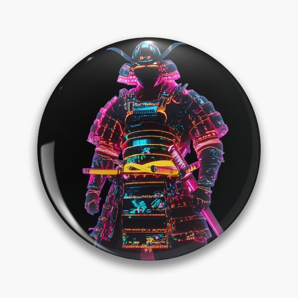 Item preview, Neon Samurai in Futuristic Armor designed and sold by PixelReverb.