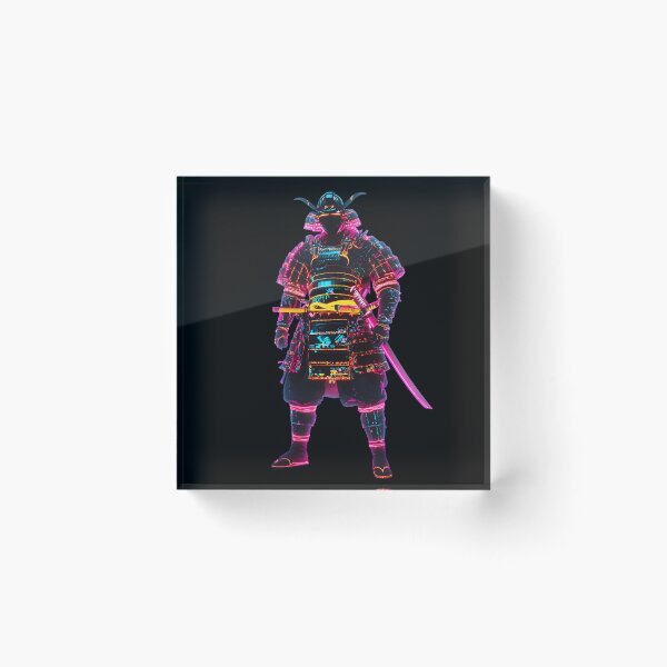 Item preview, Neon Samurai in Futuristic Armor designed and sold by PixelReverb.