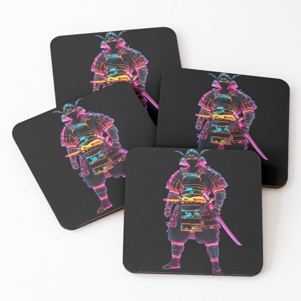 Item preview, Neon Samurai in Futuristic Armor designed and sold by PixelReverb.