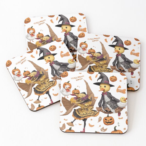 Item preview, Charming Halloween Ducks in Witch Costumes designed and sold by Spicex2.