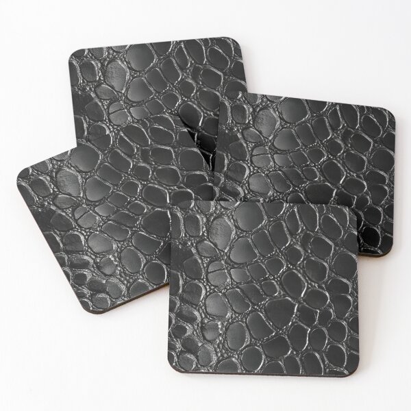 Item preview, Close-up of black crocodile leather texture designed and sold by ImagineCorner.