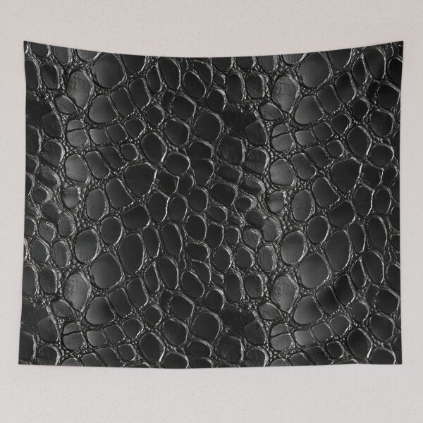 Item preview, Close-up of black crocodile leather texture designed and sold by ImagineCorner.
