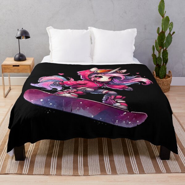 Item preview, Anime Magical Unicorn Snowboarder Extreme Winter Sports designed and sold by TomFrontierArt.