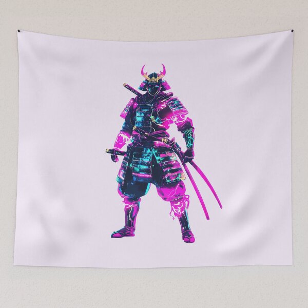 Item preview, Cyberpunk Samurai in Neon Armor designed and sold by PixelReverb.