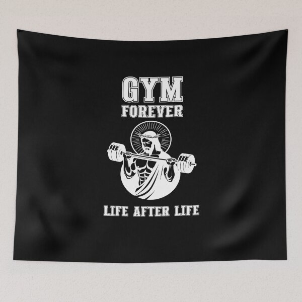 Item preview, GYM FOREVER, LIFE AFTER LIFE. CHRIST AND MOTIVATION, WITH GOD STRENGTH designed and sold by DONandEK.