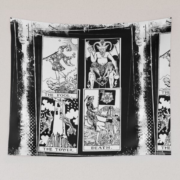 Item preview, Tarot Grunge Black and White Rider Waite designed and sold by Instant Printing.