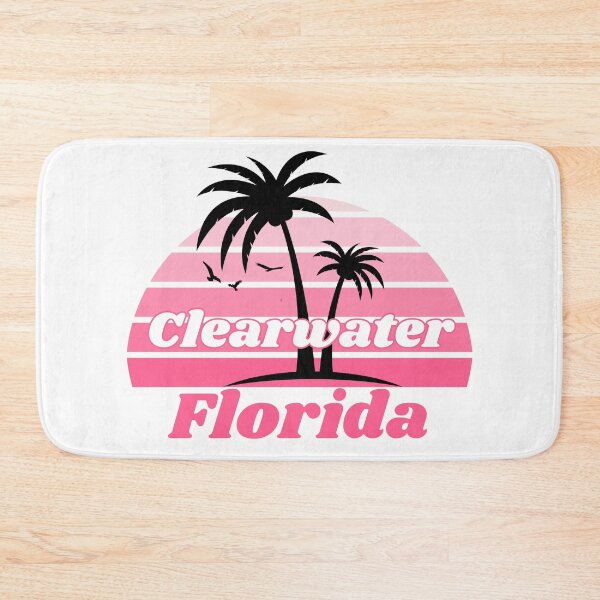 Item preview, Retro Cool Clearwater Beach Florida Palm Tree at Sunset Souvenirs designed and sold by karmdaf.