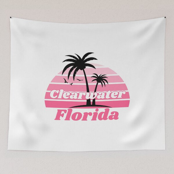 Item preview, Retro Cool Clearwater Beach Florida Palm Tree at Sunset Souvenirs designed and sold by karmdaf.