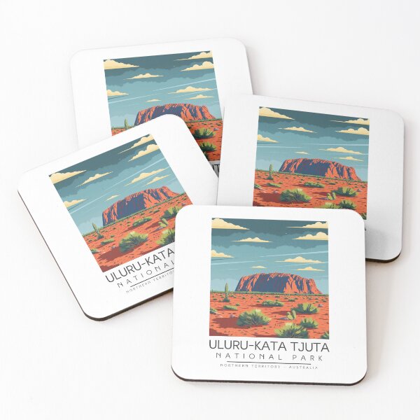 Item preview, A Vintage Illustration of Uluru-Kata Tjuta National Park - Northern Territory - Australia designed and sold by GoodOldVintage.