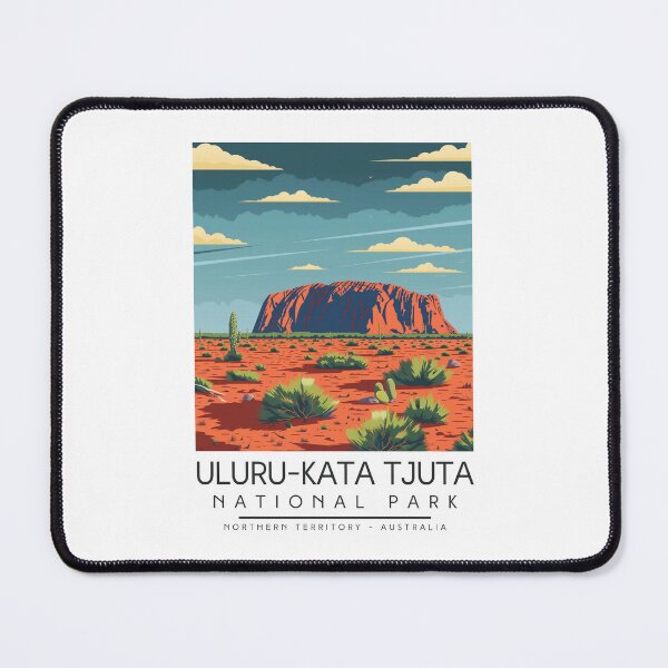 Item preview, A Vintage Illustration of Uluru-Kata Tjuta National Park - Northern Territory - Australia designed and sold by GoodOldVintage.