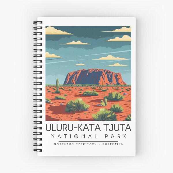 Item preview, A Vintage Illustration of Uluru-Kata Tjuta National Park - Northern Territory - Australia designed and sold by GoodOldVintage.