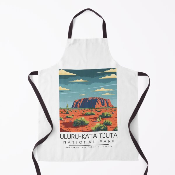 Item preview, A Vintage Illustration of Uluru-Kata Tjuta National Park - Northern Territory - Australia designed and sold by GoodOldVintage.