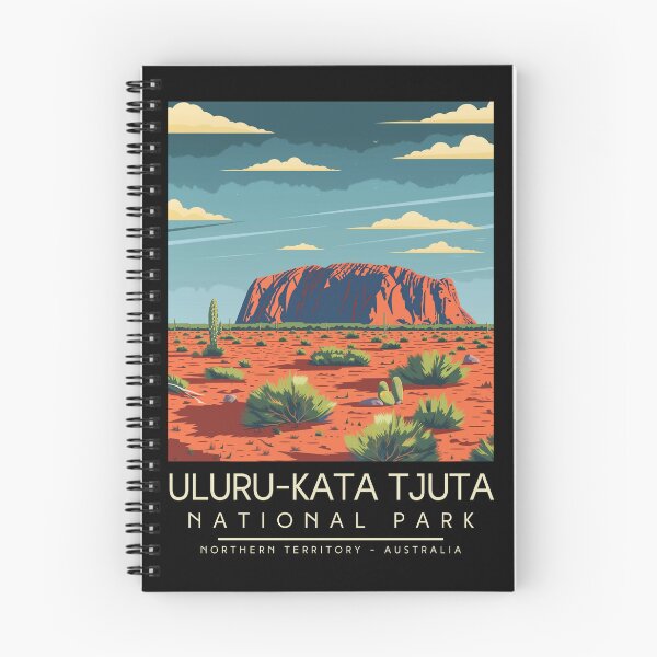 Item preview, A Vintage Illustration of Uluru-Kata Tjuta National Park - Northern Territory - Australia designed and sold by GoodOldVintage.