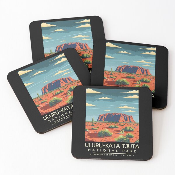 Item preview, A Vintage Illustration of Uluru-Kata Tjuta National Park - Northern Territory - Australia designed and sold by GoodOldVintage.