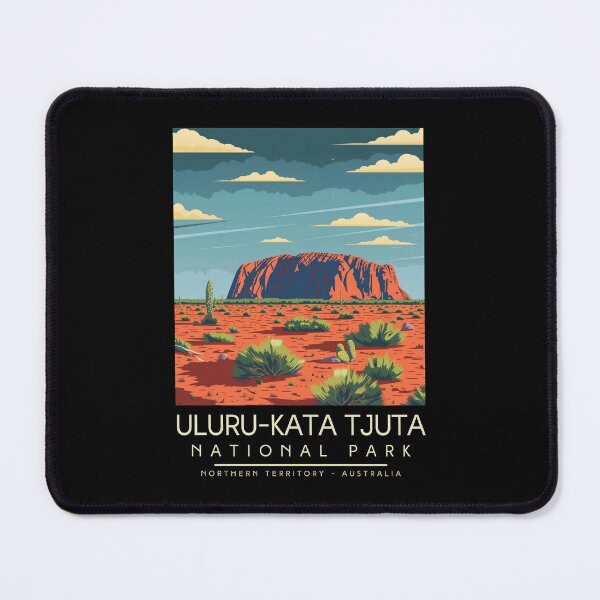 Item preview, A Vintage Illustration of Uluru-Kata Tjuta National Park - Northern Territory - Australia designed and sold by GoodOldVintage.
