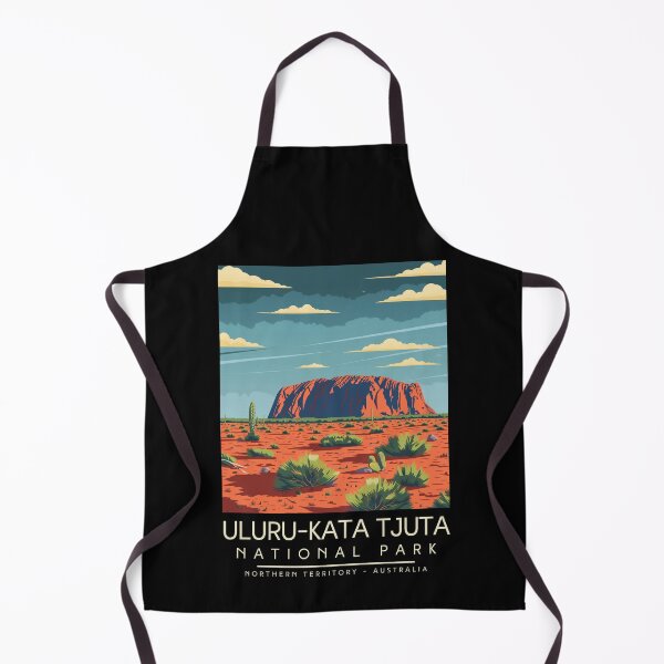 Item preview, A Vintage Illustration of Uluru-Kata Tjuta National Park - Northern Territory - Australia designed and sold by GoodOldVintage.