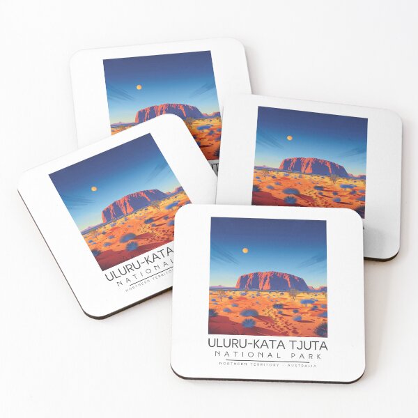 Item preview, A Vintage Illustration of Uluru-Kata Tjuta National Park - Northern Territory - Australia designed and sold by GoodOldVintage.