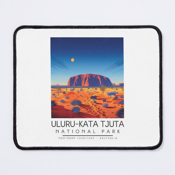 Item preview, A Vintage Illustration of Uluru-Kata Tjuta National Park - Northern Territory - Australia designed and sold by GoodOldVintage.