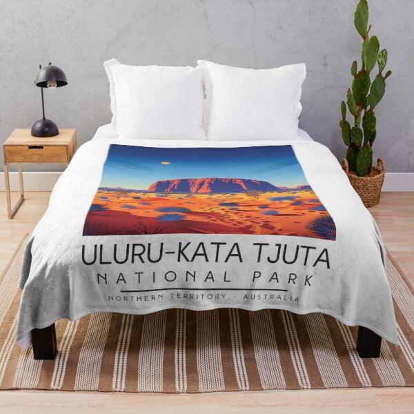 Item preview, A Vintage Illustration of Uluru-Kata Tjuta National Park - Northern Territory - Australia designed and sold by GoodOldVintage.