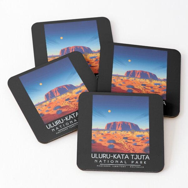 Item preview, A Vintage Illustration of Uluru-Kata Tjuta National Park - Northern Territory - Australia designed and sold by GoodOldVintage.