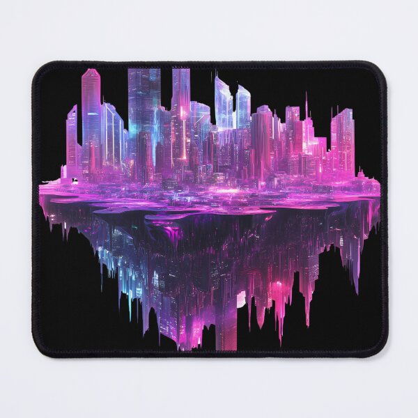 Item preview, Futuristic Floating Neon Cyberpunk Cityscape designed and sold by PixelReverb.