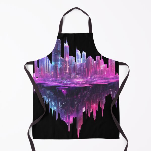 Item preview, Futuristic Floating Neon Cyberpunk Cityscape designed and sold by PixelReverb.