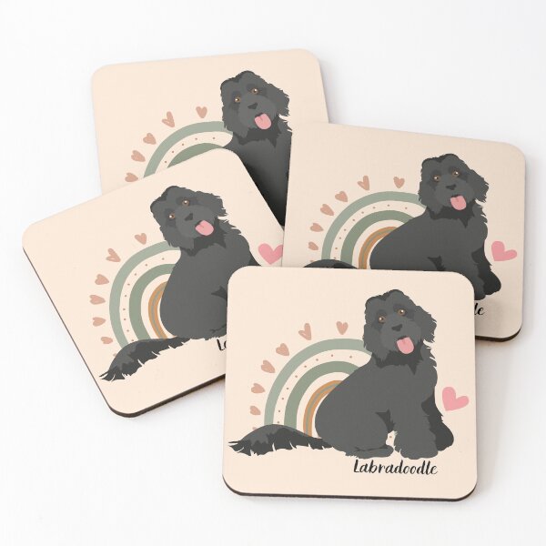 Item preview, Cute Black Labradoodle designed and sold by AnulaArt.