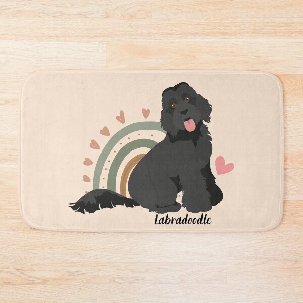 Item preview, Cute Black Labradoodle designed and sold by AnulaArt.