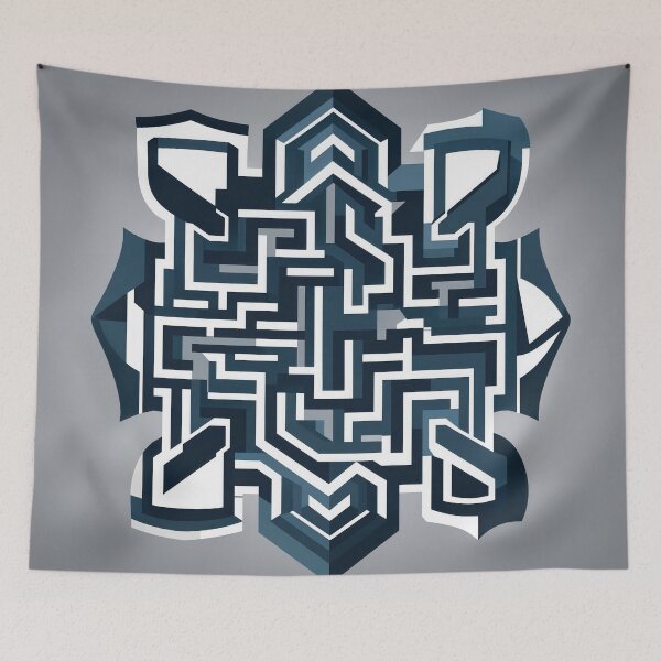 Item preview, Minimalist Abstract Geometric Maze designed and sold by Prachodayat Artworks.