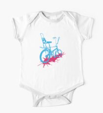 twisted wheels: chopper splash cyan One Piece - Short Sleeve