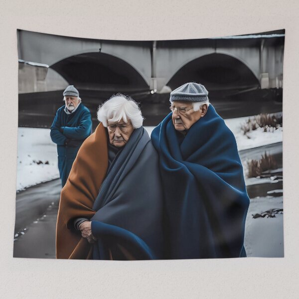 Item preview, Cold Pensioners under a bridge designed and sold by Colin Bentham.