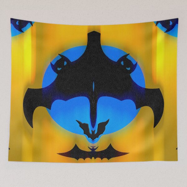 Item preview, ABSTRACT TRIBAL GEOMETRIC FUNNY BAT HALLOWEEN PAINTING designed and sold by Ralek.