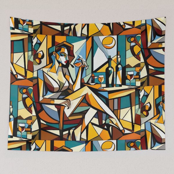 Item preview, Wine And Women Collection Cubism Art No:9 designed and sold by SofyaliArt.