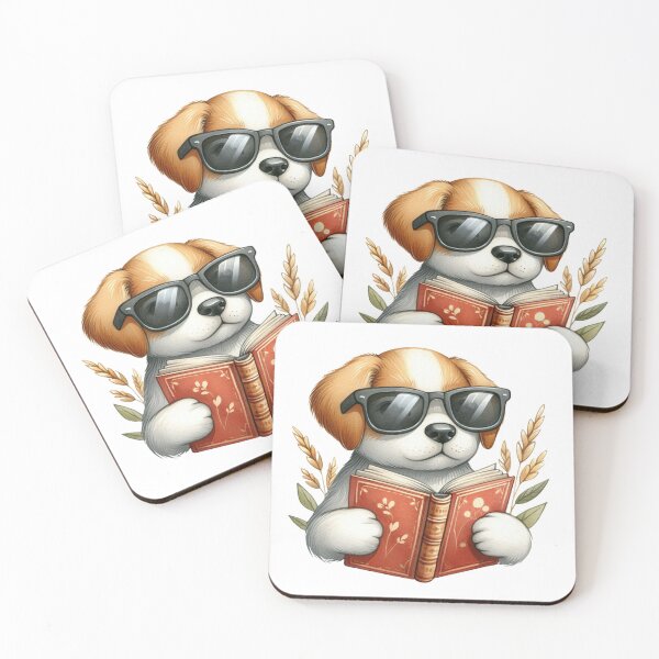 Item preview, Cute Little Puppy Dog Reading Book designed and sold by darsh30.