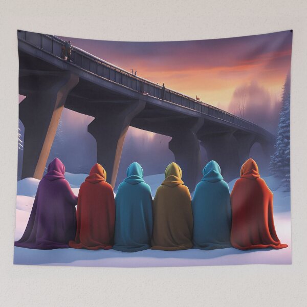 Item preview, Cold Pensioners under a bridge designed and sold by Colin Bentham.