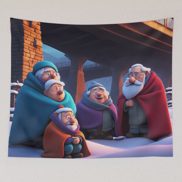 Item preview, Cold Pensioners under a bridge designed and sold by Colin Bentham.
