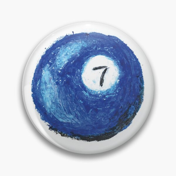 Item preview, Oil Pastel Vintage Blue Billiard Ball designed and sold by Alexandra Jones.