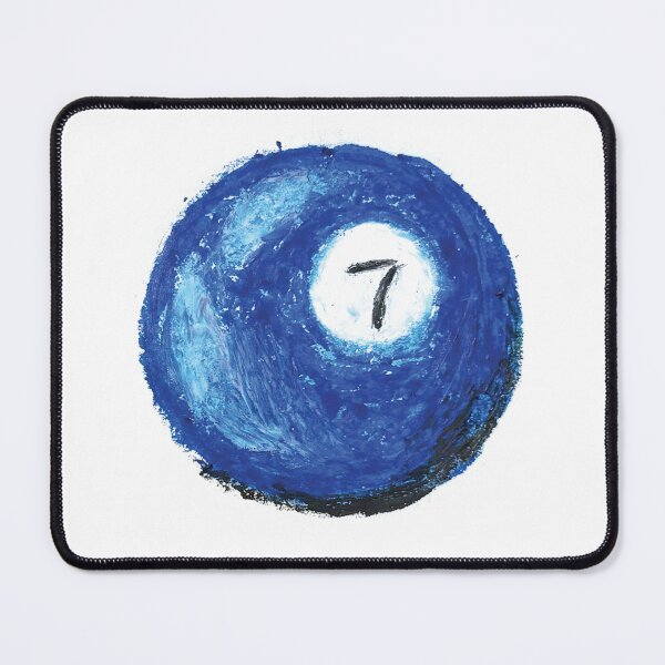 Item preview, Oil Pastel Vintage Blue Billiard Ball designed and sold by Alexandra Jones.