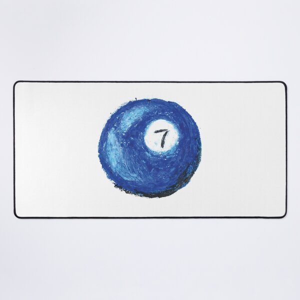 Item preview, Oil Pastel Vintage Blue Billiard Ball designed and sold by Alexandra Jones.