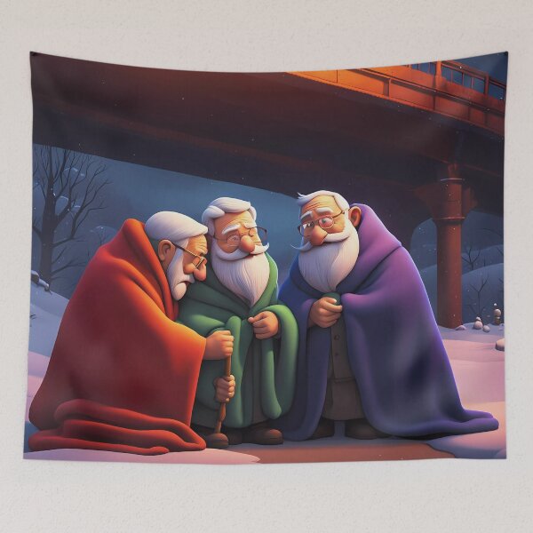 Item preview, Cold Pensioners under a bridge designed and sold by Colin Bentham.
