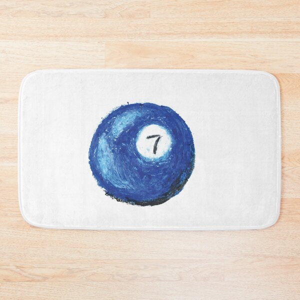 Item preview, Oil Pastel Vintage Blue Billiard Ball designed and sold by Alexandra Jones.