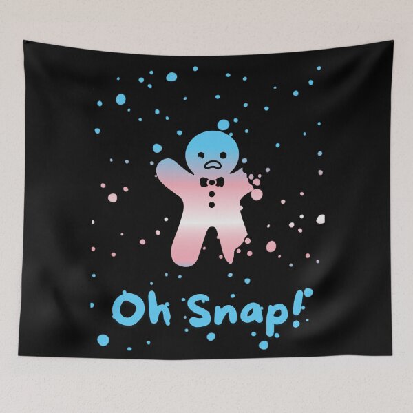 Item preview, Transexual Flag Oh Snap Gingerbread person with broken limbs Graphic, Christmas t-shirts, Funny Elf Tees, Funny Xmas t-shirts, broken gingerbread person designed and sold by PrideBeProud.