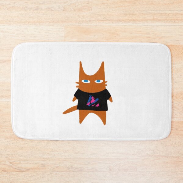 Item preview, furtoon series: orange ginger cat wearing tv girl shirt who really cares album designed and sold by Kyna Arts.