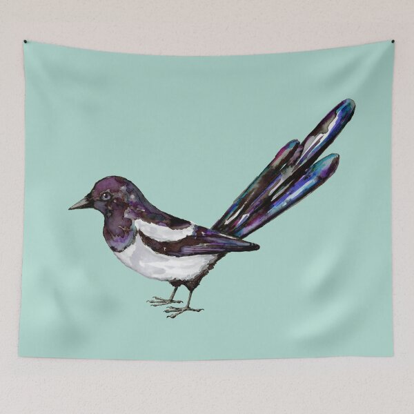 Item preview, Magpie watercolor drawing designed and sold by Bwiselizzy.
