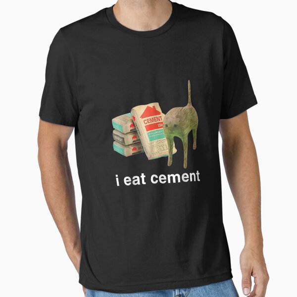 Item preview, I Eat Cement Cursed Cat  Meme designed and sold by tadeski.